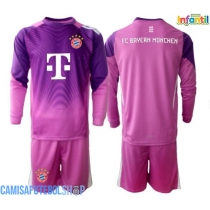 Camisa de time de futebol Bayern Munich Goleiro Replicas 3º Equipamento Infantil 2025-26 Manga Comprida (+ Calças curtas)